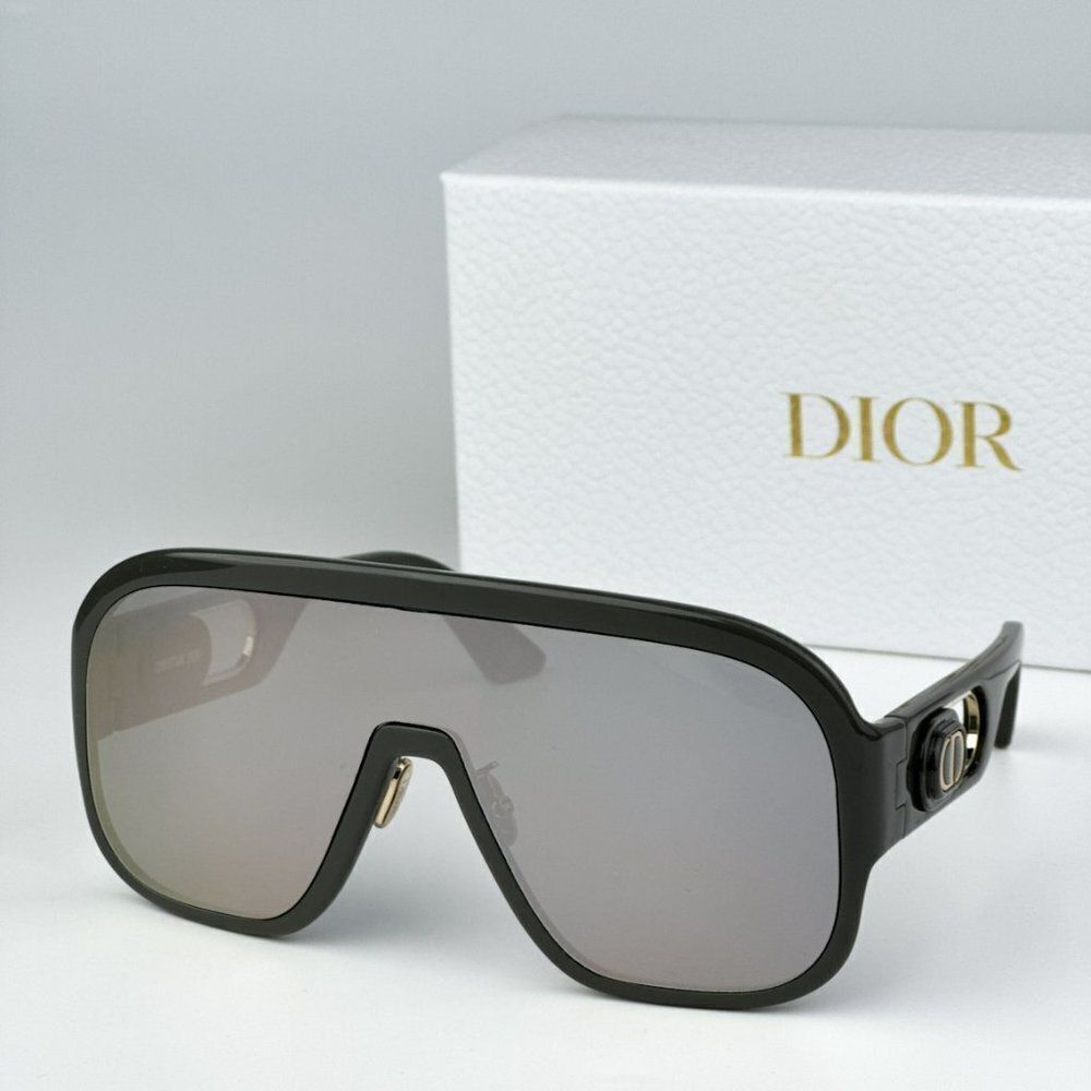 NEW Dior DIORBOBBYSPORT M1U 45A7 Grey Silver Mirror Unisex Mask Sunglasses - Picture 2 of 12